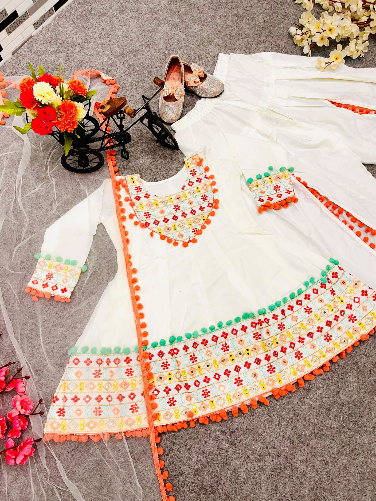 OC-143 Kids Dhoti Salwar Suits Girls Wear Catalog